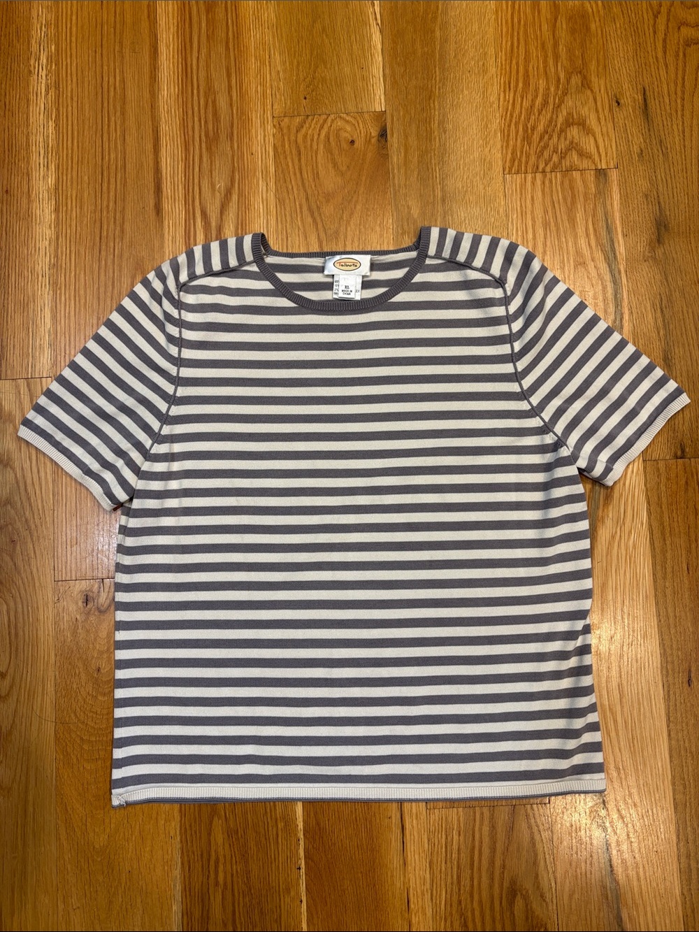Talbots Silk Blend Short-Sleeve Knit Top, Size XL
